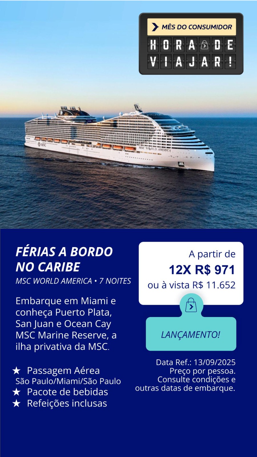 Férias a Bordo no Caribe